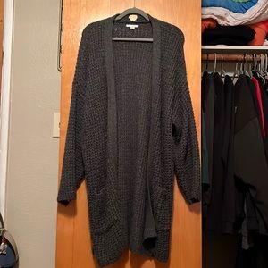 Extra long cardigan